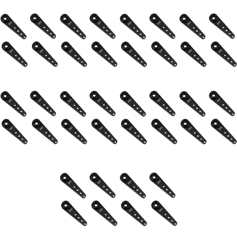 B78B-40PCS 37Mm 25T Metal Extension Steering Servo Arm Horn For RC Car Crawler Parts,Black