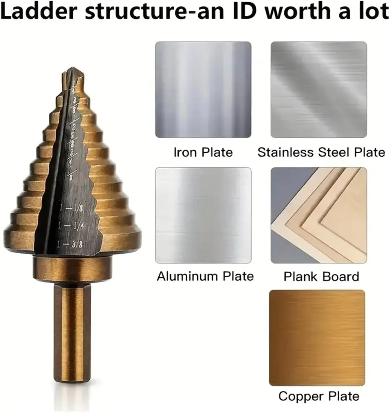 لقمة مثقاب مستدقة من الكوبالت HSS، فتحات متعددة الحجم، أداة حفر معدنية لأعمال النجارة/المعادن/حفر الخشب بنفسك
