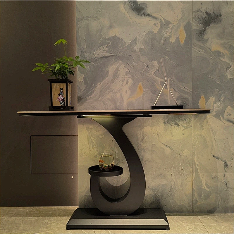 

entrance Modern console tables rock slab Light luxury simple hotel console tables hall Creative wohnzimmertisch home Furniture