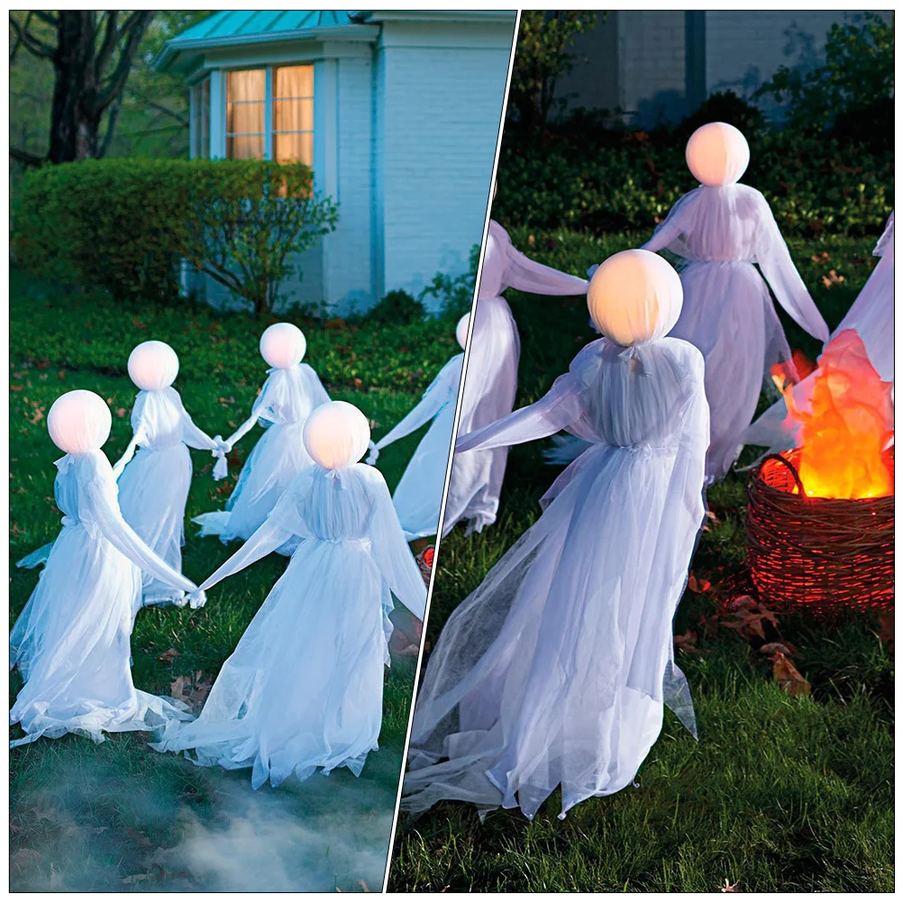 

Witch Stake Lamp Halloween Decorative Light Durable Safe Use Unique Shape Simulation Witch Lamp Haunted House Decoration