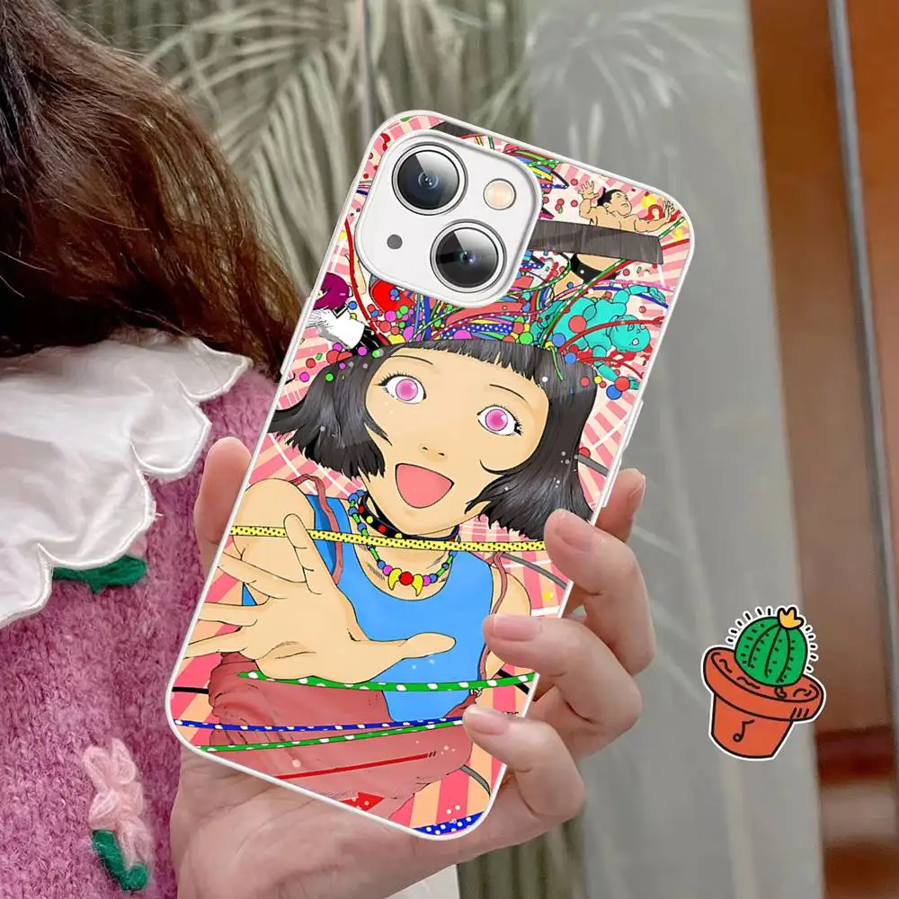 Shintaro Kago حافظة هاتف رعب من الزجاج المقسى لهاتف آيفون 14 13 12 11 Pro Mini XS MAX 14 Plus X XS XR