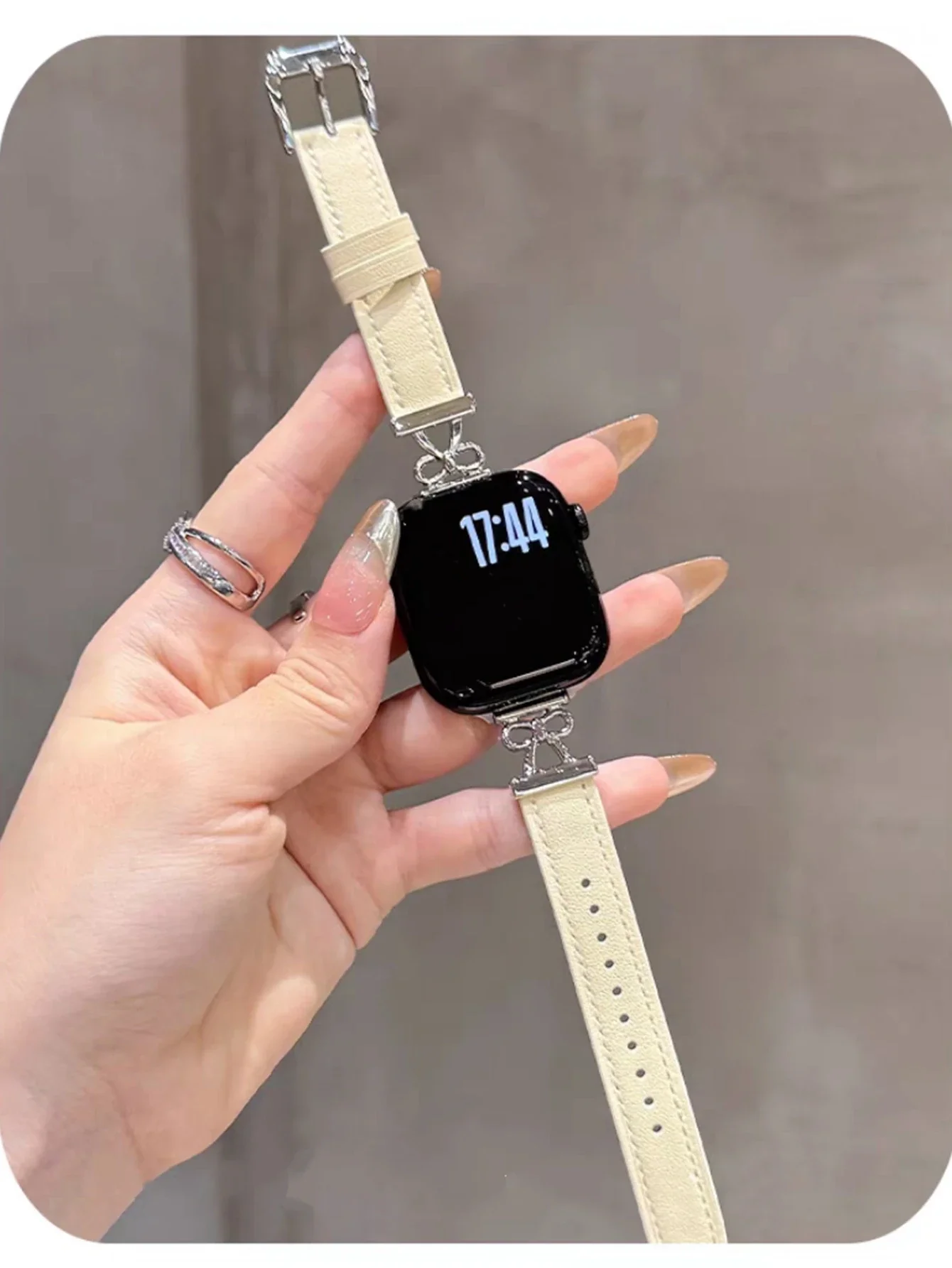 حلقة جلدية حصرية لسوار ساعة أبل للنساء 11/10/9/8/7/6/5/4/3 SE 38 مللي متر 40 مللي متر 41 مللي متر 42 مللي متر 44 مللي متر 45 مللي متر 46 مللي متر 49 مللي متر حزام #6