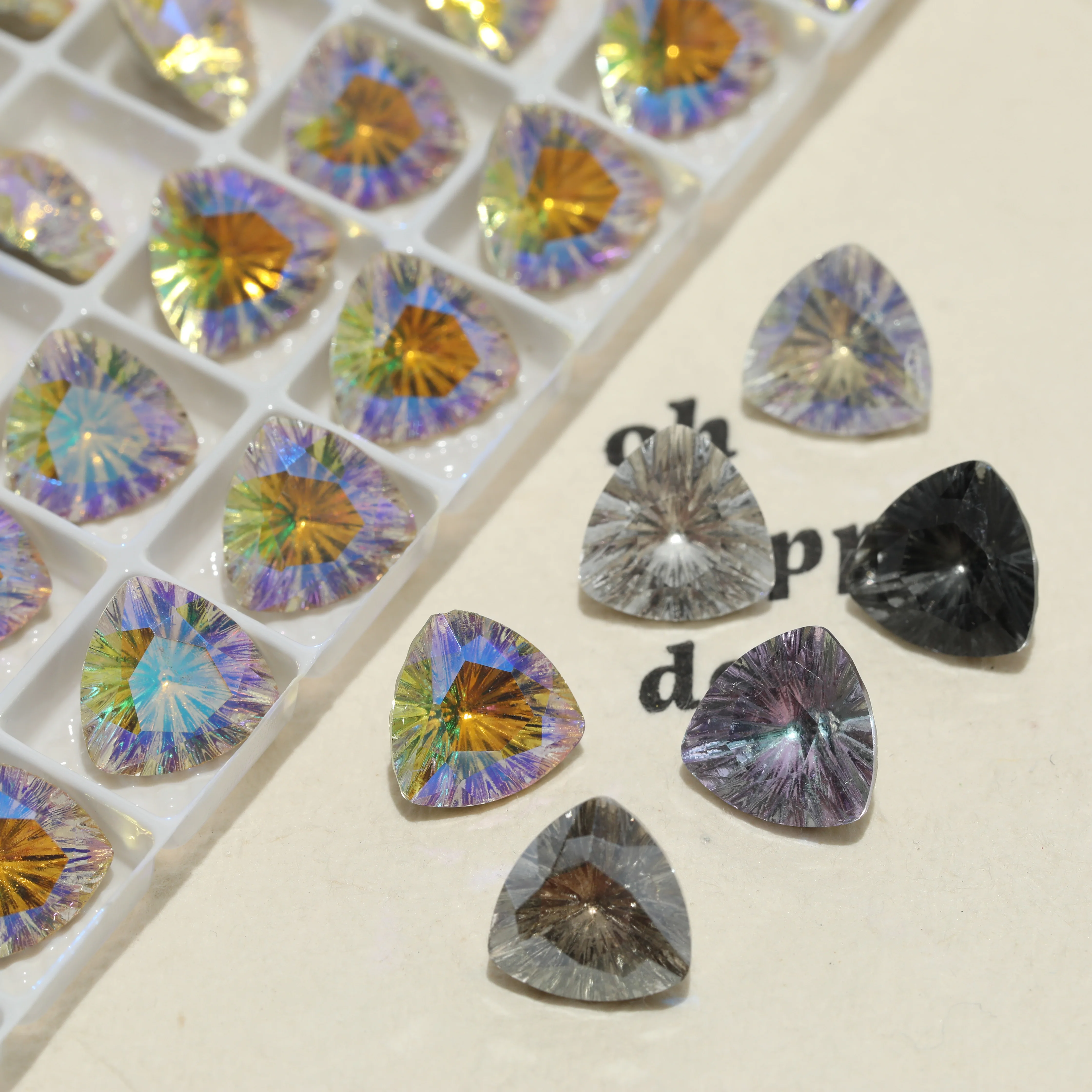 GRST Premium Millennium Series Strasssteine DV4006 Dreiecke Fancy Stones Glänzende Kristalle für DIY Nagelkunst, Hochzeitskleider, Taschen – Detail 5