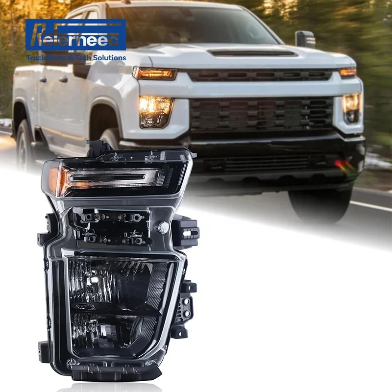 Halogen Headlight Assembly Compatible For Chevrolet Silverado 2500/3500HD 2020-2023 Right Passenger Side 84738617 GM2503504