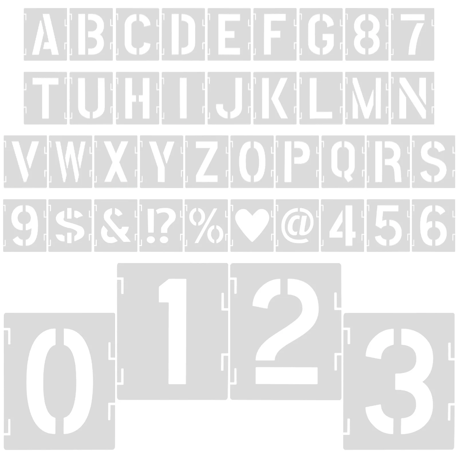 

1 set 1 Set English Letter Painting Reusable Pet Craft Templates For Diy Wall Wood Canvas Spray Painting Alphabet Stencils Large