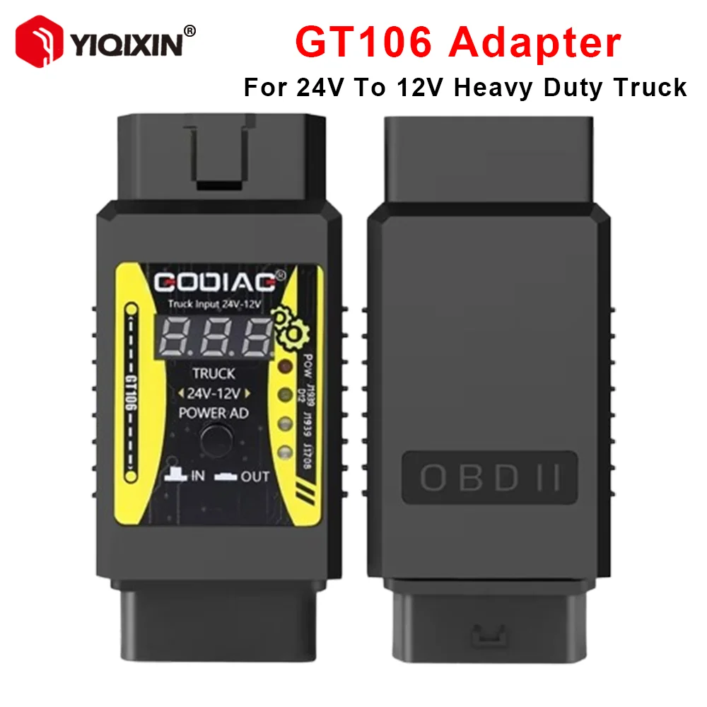godiag-gt106-plus-24vから12vヘビーデューティートラックアダプター-thinkcar-x431-dbscar-ii-easydiag-icarscanトラック車両診断ツール用