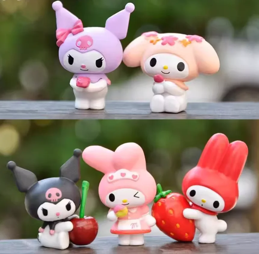 

5 шт./лот мультфильм аниме Sanrio Pochacco Hello Kitty My Melody Kuromi фигурка статуя коллекция модель украшение дома игрушка детский подарок