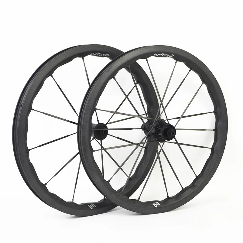 New SURFBREAK-349-CW4 16 inch 349 surfbreak waves carbon spokes wheels for brompton 7-speed