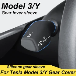 For Tesla Model 3/Y Gear Lever Sleeve Interior Remodel Patch Model 3 Car Silicone Black Red White Column Shift Protection Cove