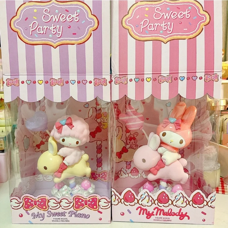 Miniso Sweet Party Series My Melody Sanrio Anime Figurki My Sweet Piano Mini Figurka Desktop Dispaly Model Niespodzianka Prezenty dla dzieci