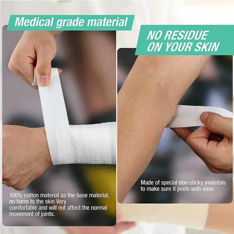 3.8cm*9.1m finger guard sports tape, white patch cloth, tooth edge cotton ankle protector fixing tape, multi-color wrist guard