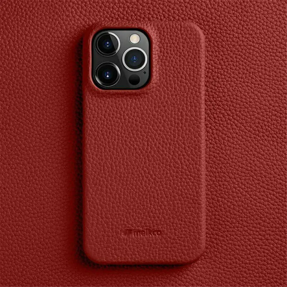 Premium Genuine Cowhide Leather Slim Case for iPhone 16 15 14 13 Pro Max Business Back Cover