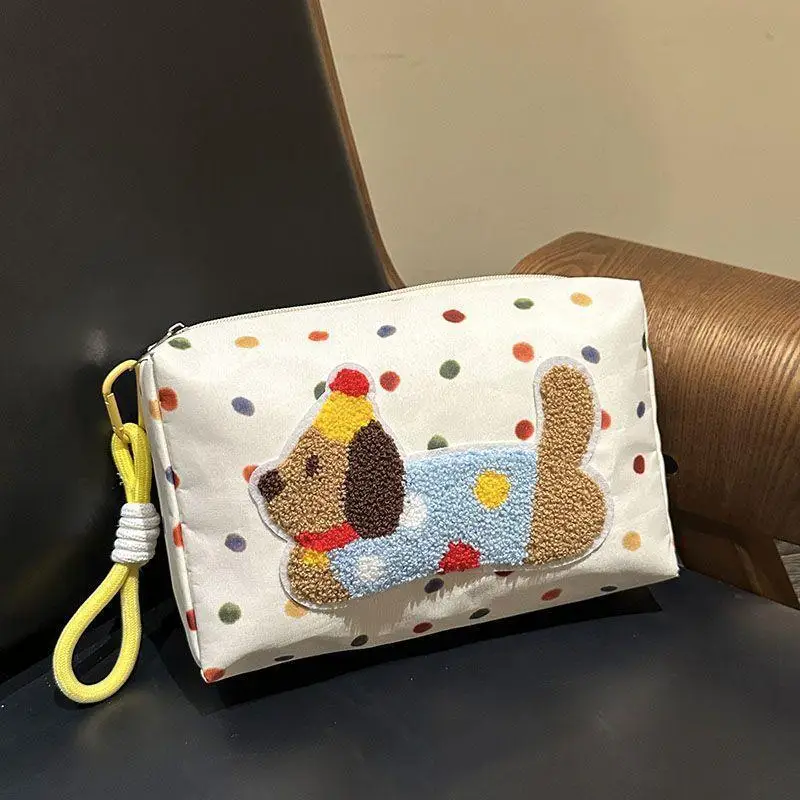 

Dachshund-Graphic Portable Canvas Makeup Bag, Compact Cosmetic Organizer for Travel.
