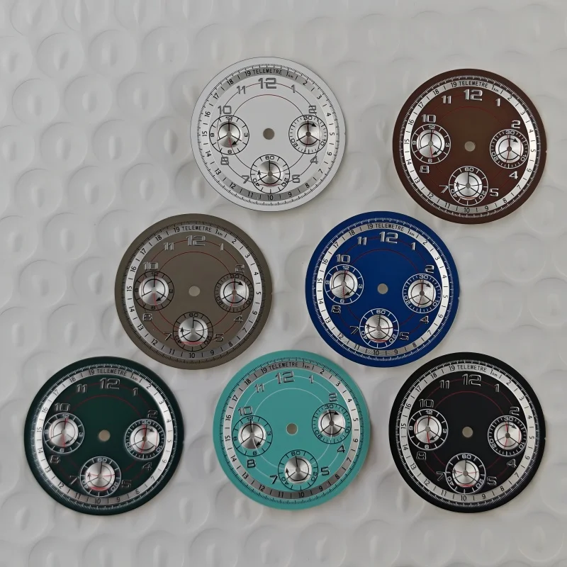 29.5mm VK63 Telemetre Watch Dial Chronograph Arabic Numerals for Daytona Seiko VK63 Quartz Movement Durable Case Mod Parts