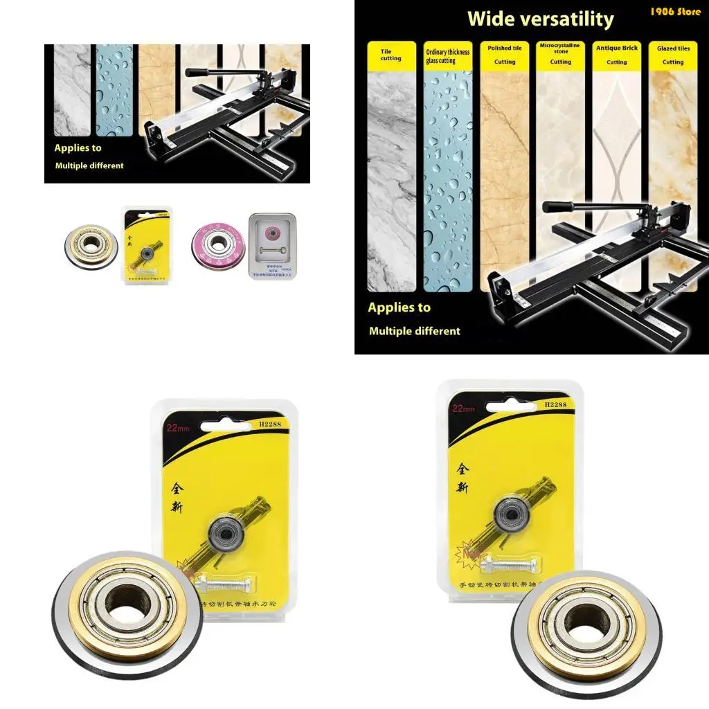 

U1JB Твердосплавное колесо для резки плитки, ручной резак для плитки 22 мм с болтом, стопорной гайкой, резак для керамической