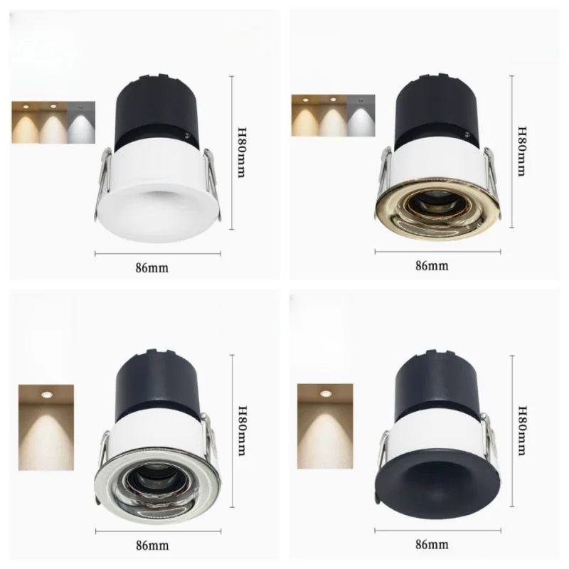 2025 New Model Curved Pendant Light - Frameless, Scaled-After-Cast, Embedded Deep Cup Anti-glare Downlight