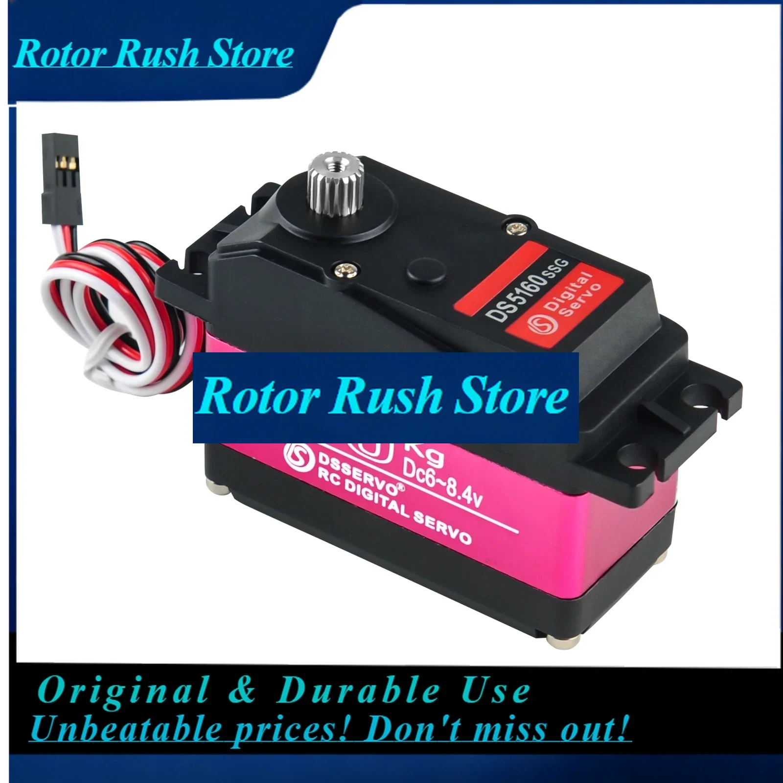 RoRuSDS5160 60kg 180/270 Degree RC Digital  High Torque Metal Gear Robot  7.4V With 18T  Arm For RC Robot Car