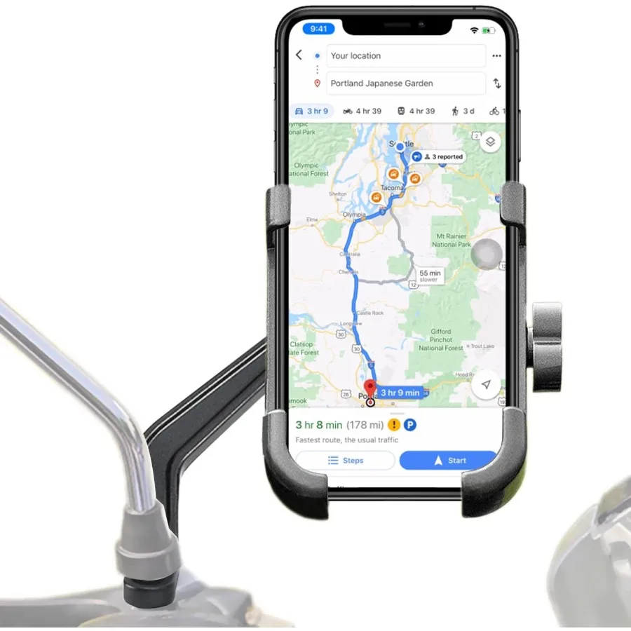 

Универсальное мотоциклетное крепление для телефона для зеркала заднего вида с регулируемым металлическим держателем вращения на 360 градусов, предназначенное для диаметра Sc 6 мм 10 мм