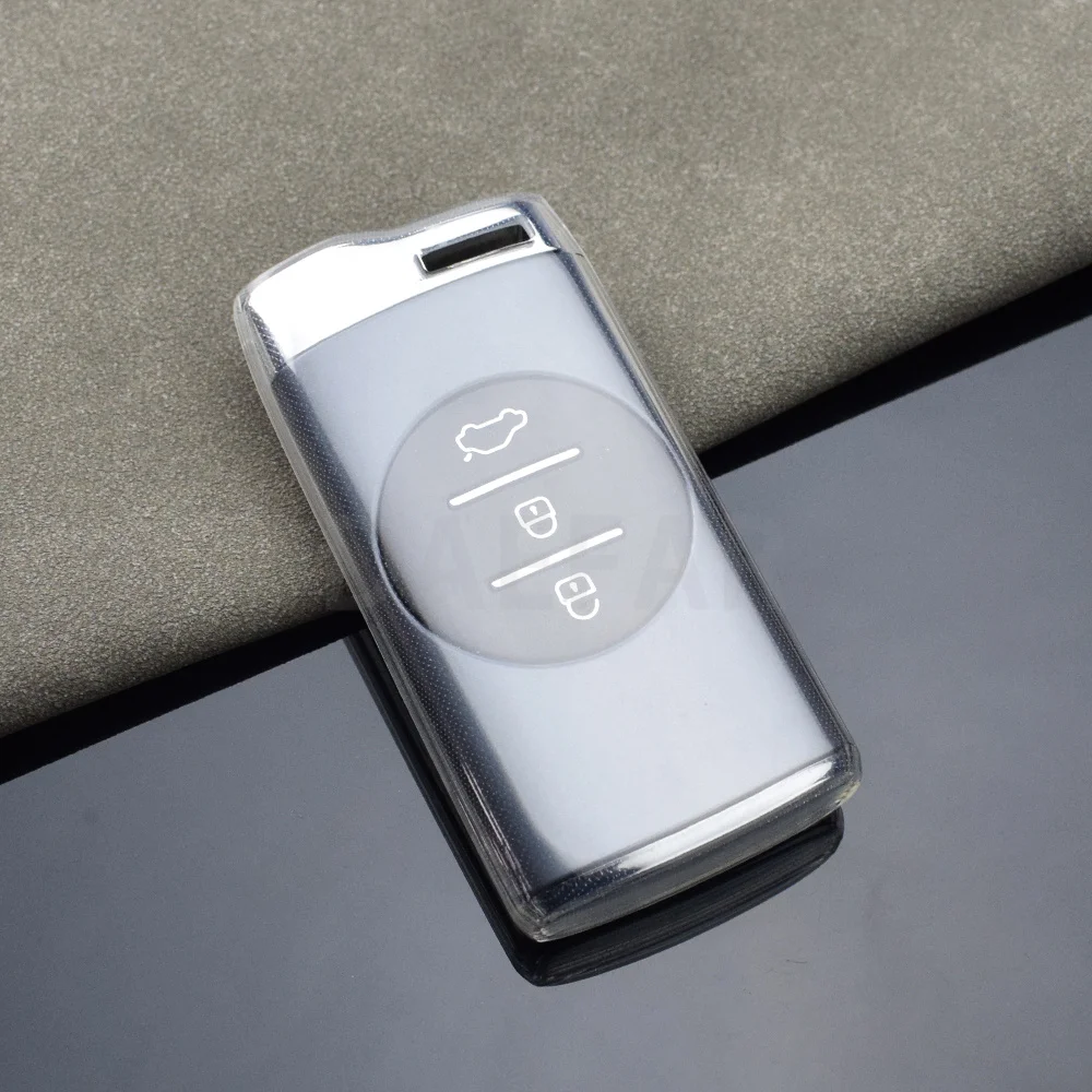 Soft Transparent TPU Car Key Remote Case Cover for Chery Tiggo 4 5X 7 Pro 8 Exeed Txl Tx Lx Key Holder Key Chain Auto Accessory