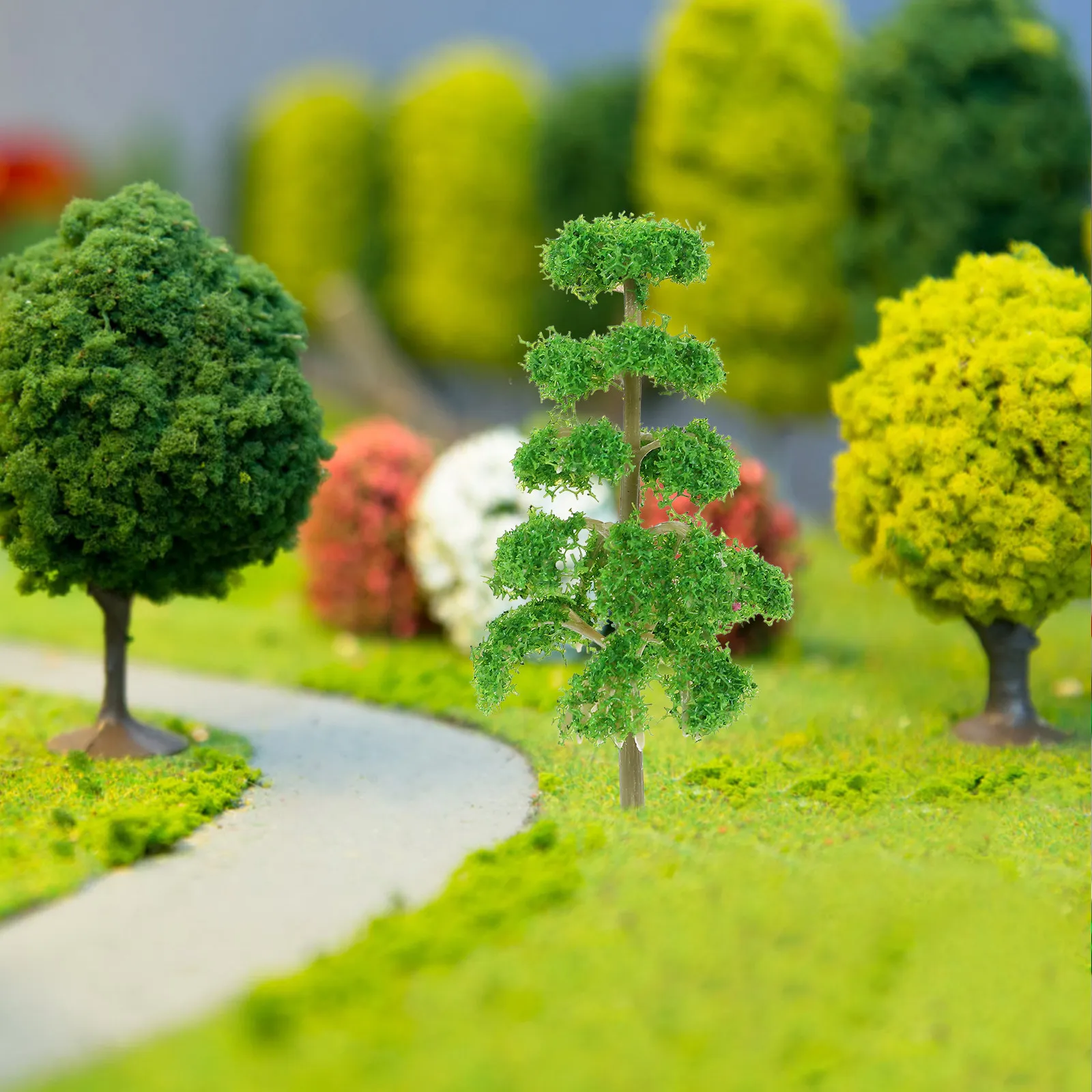 20Pcs Lifelike Miniature Pine Trees Realistic Green Mini Trees for Diorama Scenery Train Layout Craft Decoration Landscape