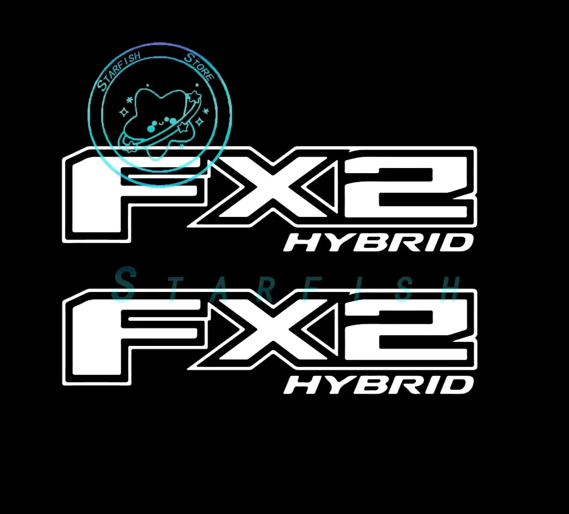 2 Pieces of FX2 Mixed Stickers Truck Off-road Stickers PVC Material Waterproof and Sun Proof Carving Process