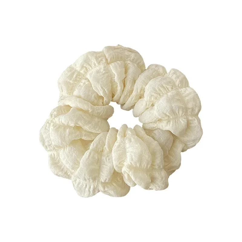 Simple Solid Color Large Intestine Hair Rope for Women Meatball Head Hair Rope Fashion Girl Does Not Damage The Hair Scrunchie