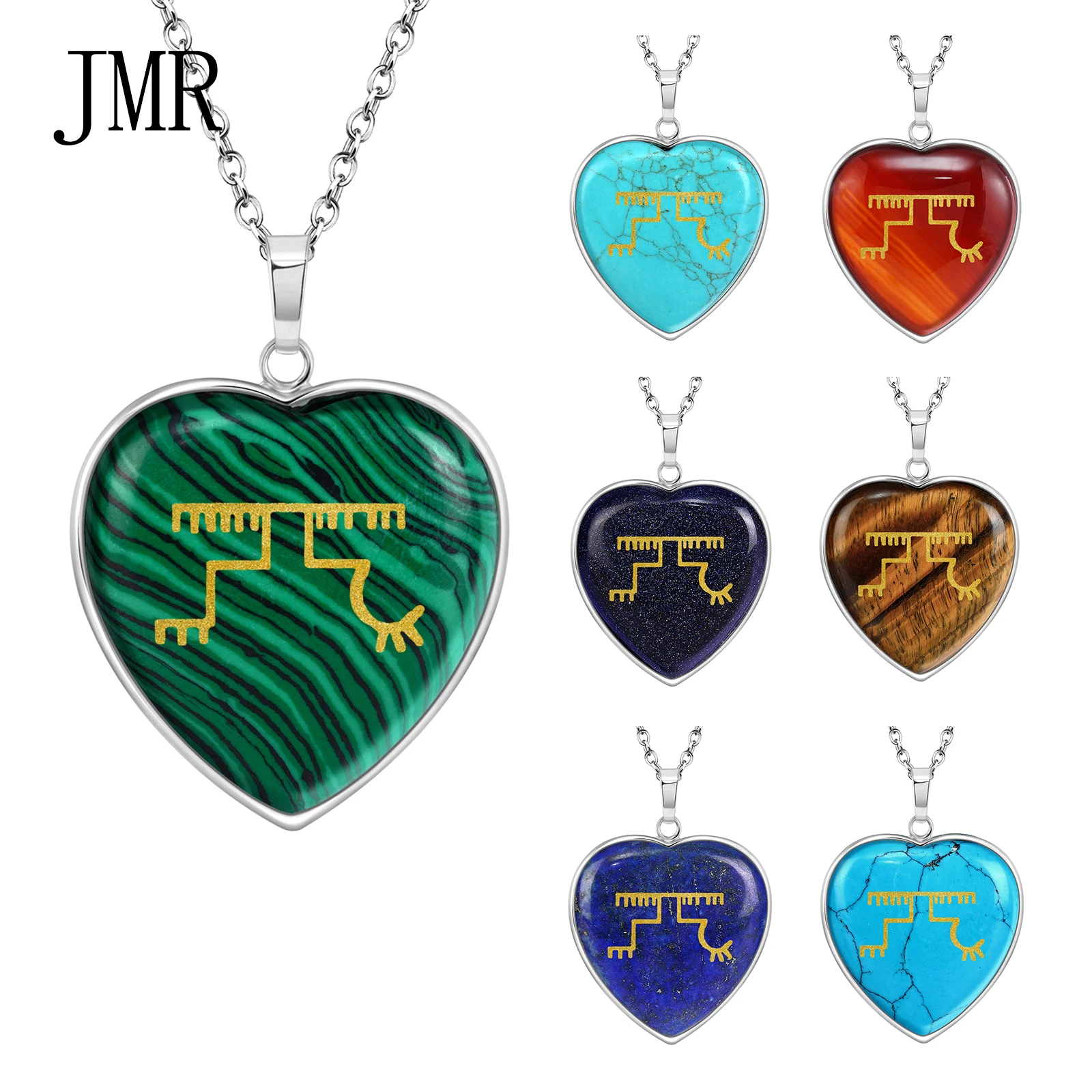 

Gapaldur Ginfaxi Pendant Necklace Dual Protection Victory Staves Norse Viking Galdrastafir Jewelry Ancient Bindrunes Amulet