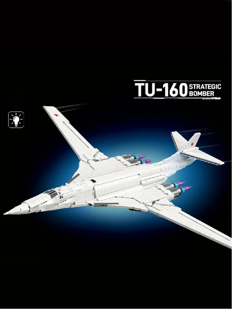 3470-teiliges Militär-Tu-160-Bomber-Bausteinset Luftwaffen-Kampfjet-Modell Lernspielzeug für Jungen Sammlerstück Geschenke