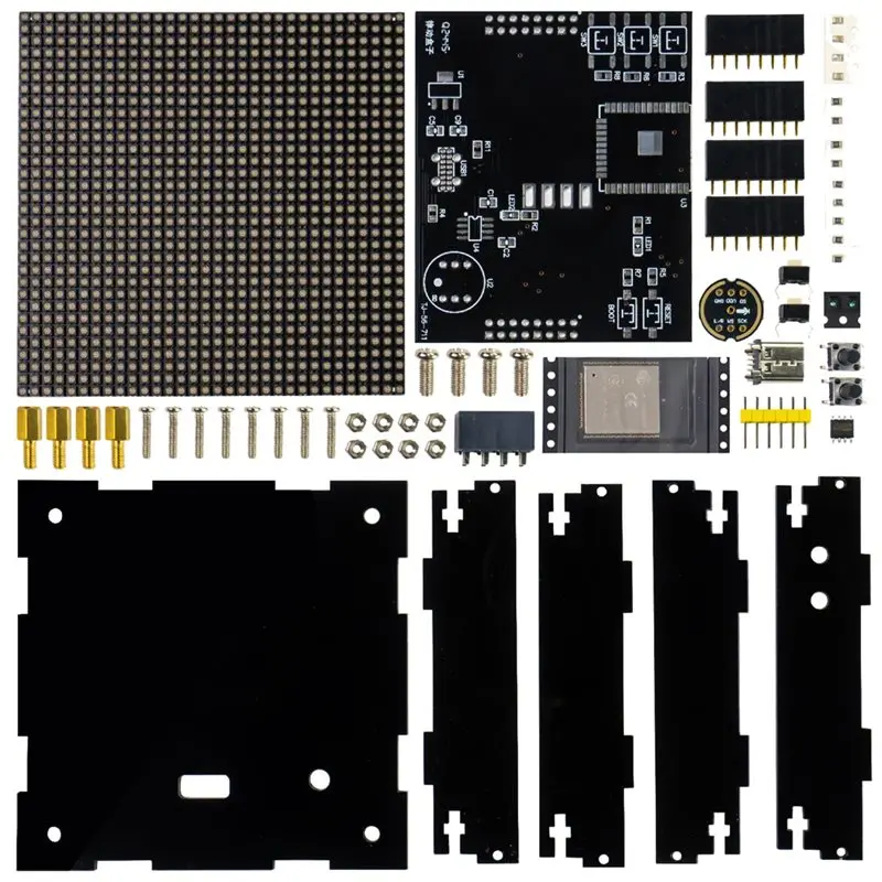 [A92P!】 Electronic Circuit Project DIY Soldering Kit, Bluetooth LED Pixel Atmosphere Light Music Rhythm Spectrum Box