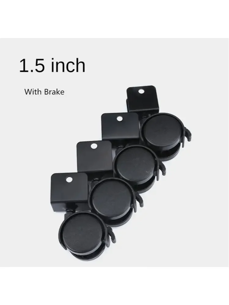

4 Pcs/Lot 1.5 Inch U-shaped Splint Children's Universal Wheel Furniture Chair Caster Band Brake Office Computer Desk