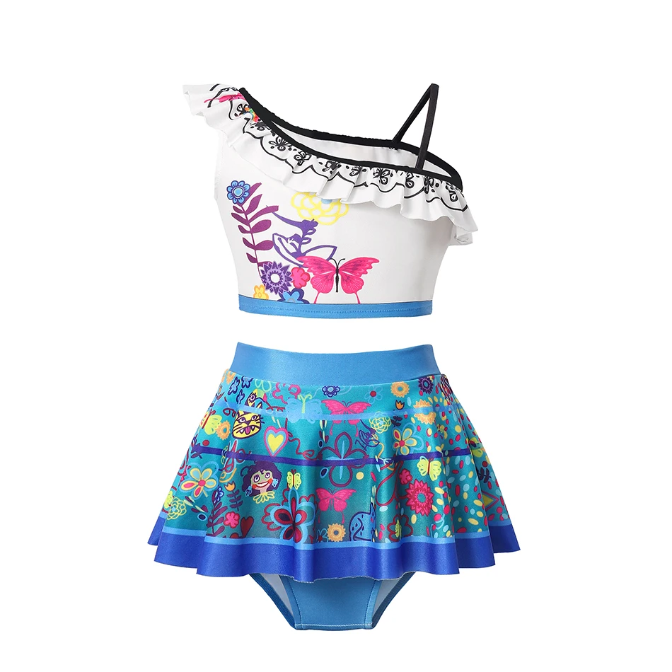 Maiô sereia para bebês, roupa de banho para crianças, roupas de banho para bebê, 2 peças, Mirabel, Isabella, Princesa Elsa, Anna