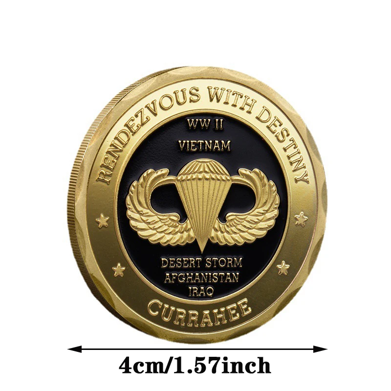 United States Air Force 101st Airborne Division Souvenir Coin Screaming Eagle Gold Plated Challenge Coin Commemorative Coin