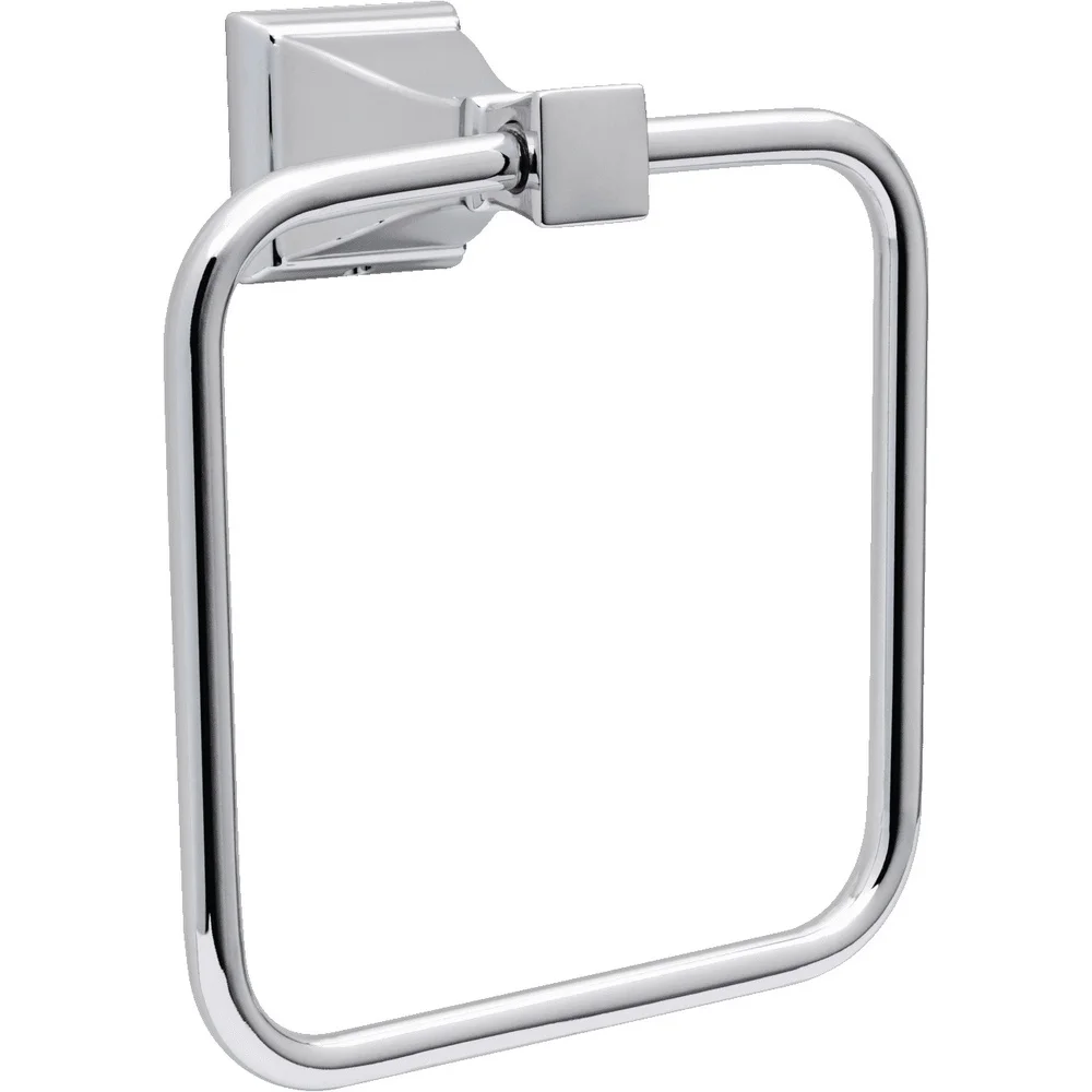 2 Pack Chrome Towel Ring Durable Zinc Construction Rust Resistant Bathroom Accessory Easy Mounting System Includes Hardware
