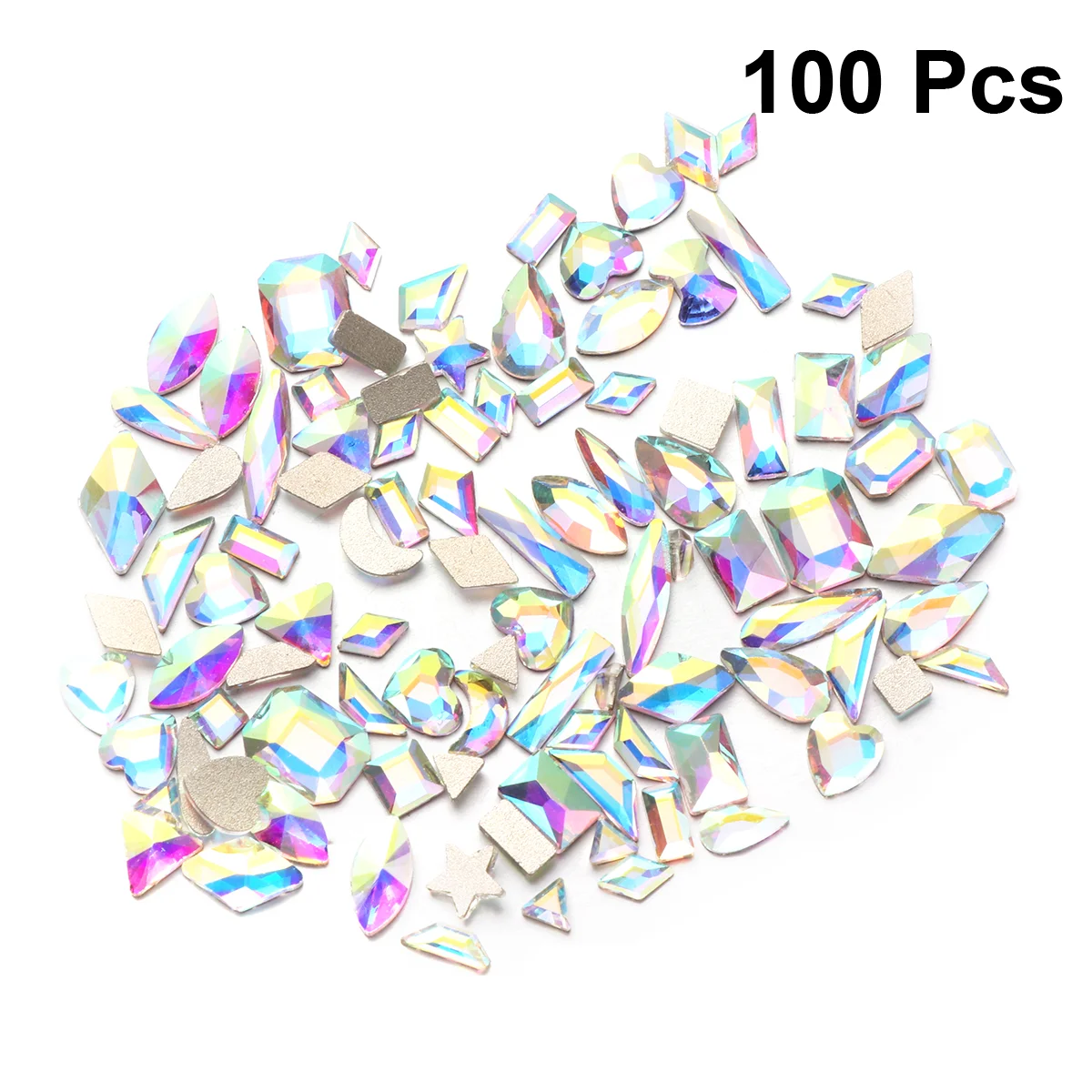 100 Pcs Nail Decorations Manicure Charm Accessories Rhinestones Stickers Drill