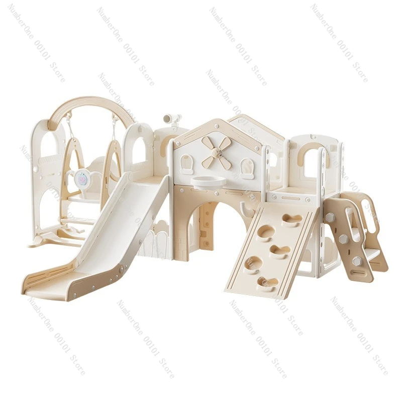 Indoor slide swing 2-in-1 family multi-functional climbing frame image 2