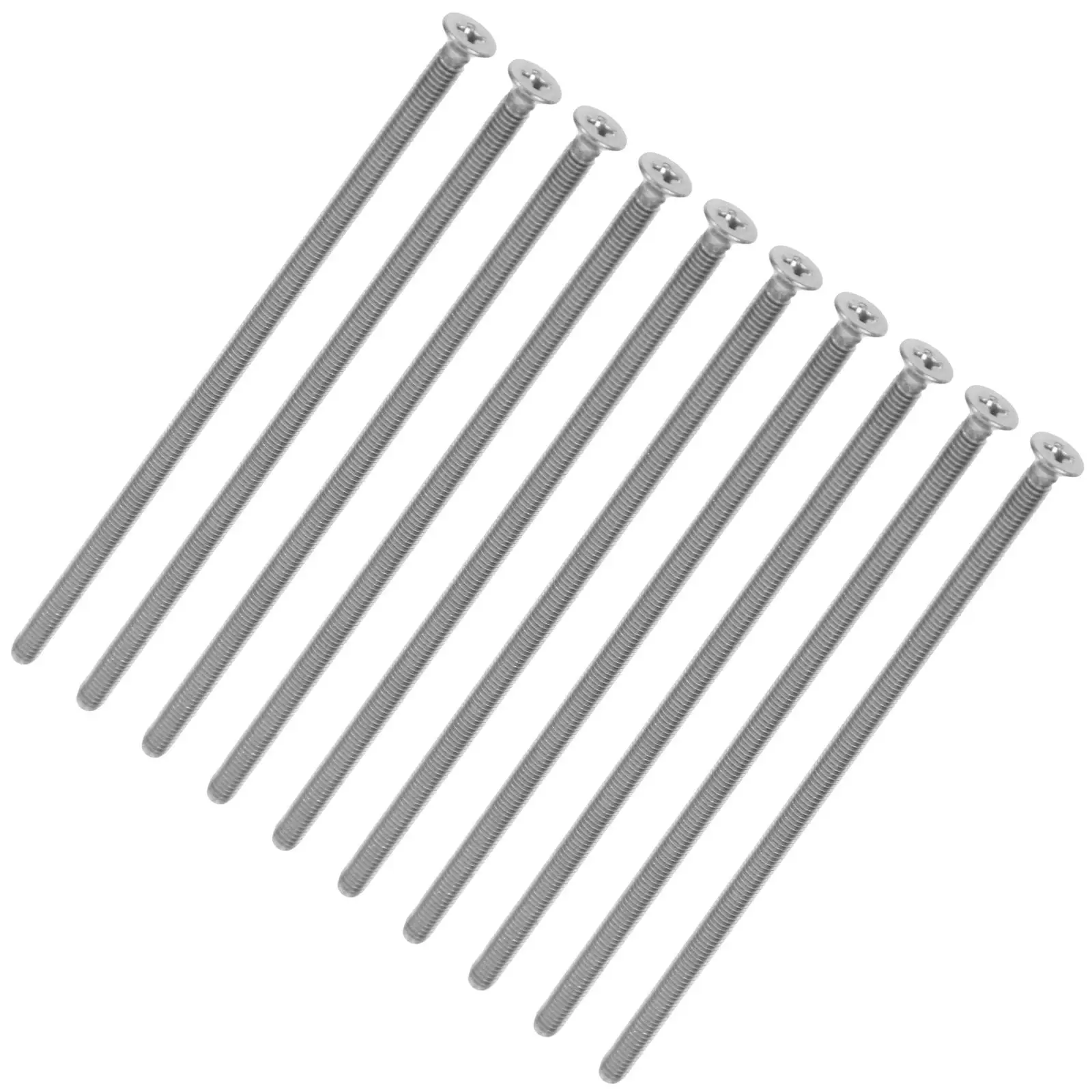 10pcs M4x110 Extended Length Stainless Steel Wall Plate Screws for Outlet Fixture Sheet Metal Home Repair