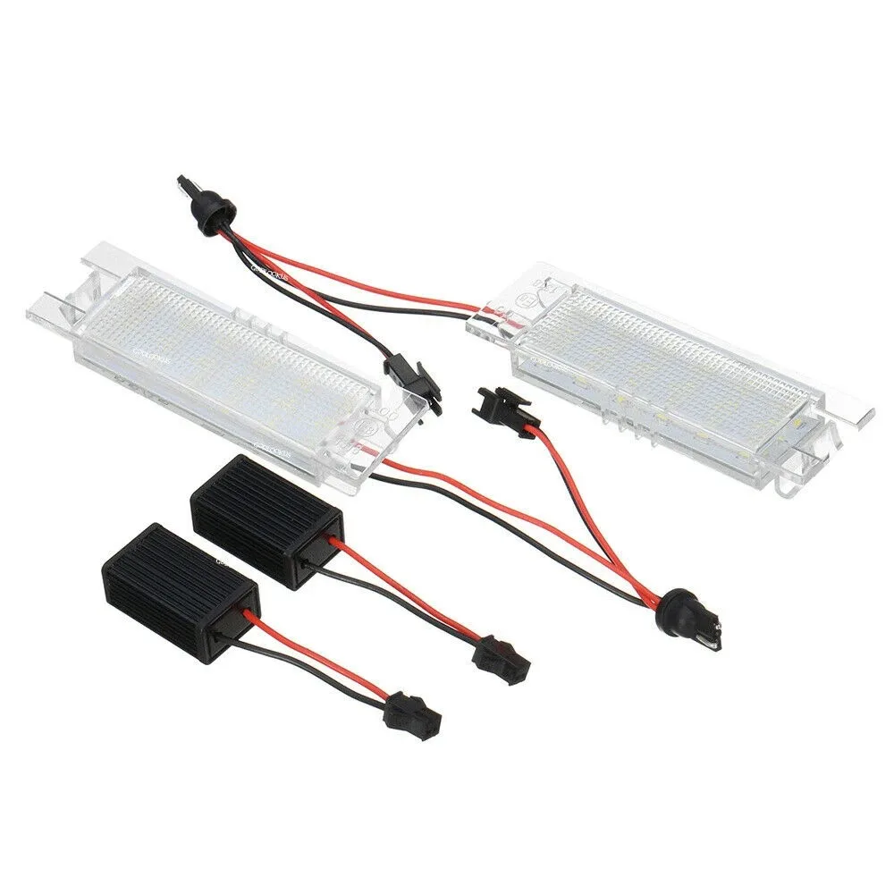 2Pcs 6000K White Canbus Error‑Free LED License Plate Lamps Plug‑and‑Play For Opel Vauxhall Astra H Corsa Zafira B Insignia A - view 4