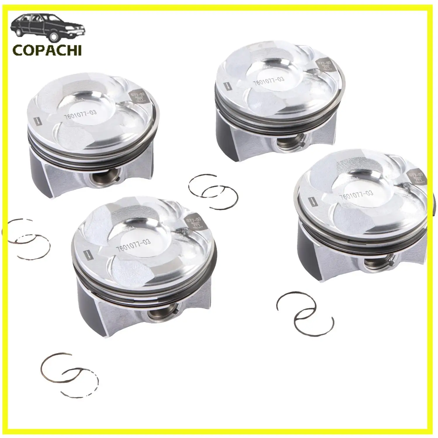 

4ocs Piston&Ring(+0.5mm) Set 11257601181 For 10-16 MINI Cooper Countryman Paceman 1.6L N13B16 N18B16 Engine Car Accessories Part