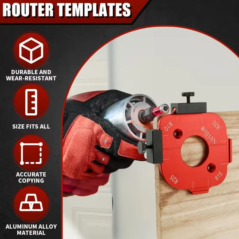 Rounded Corner Radius Template Jig | R15-R50 Arc Cutting Guide Precision Woodworking And Craft Tools Suitable