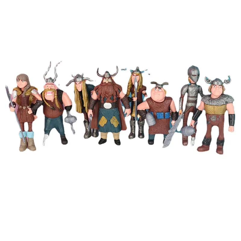 Figuras de acción de PVC de cómo entrenar a tu dragón, muñecos modelo, mundo oculto, sin dientes, Fury nocturno, 8 unidades por Set