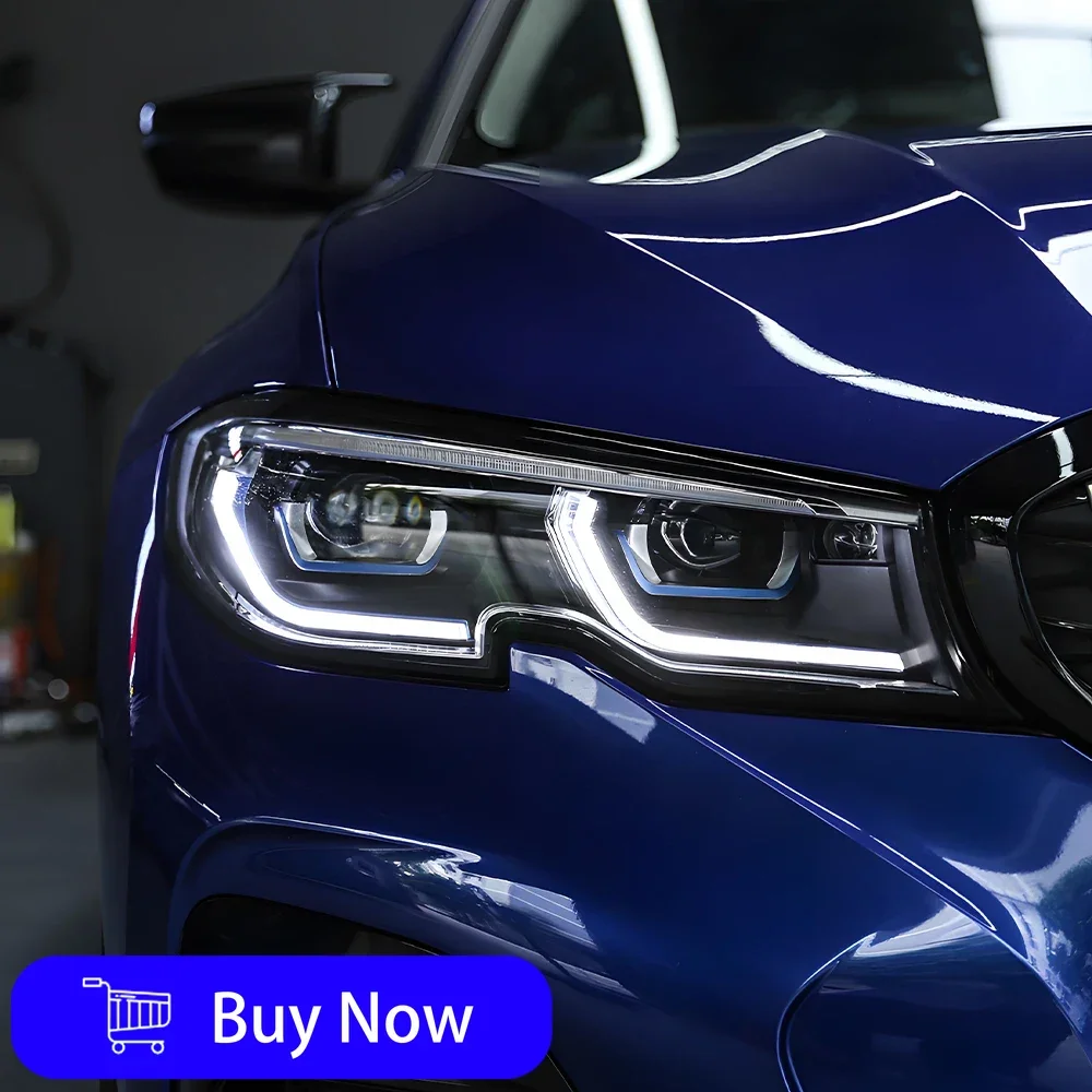 لسيارات BMW 3 Series G20 G28 320i 325i 330i 2020-2022 مجموعة المصابيح الأمامية للسيارات ترقية جهاز عرض وامض LED ملحقات العدسات