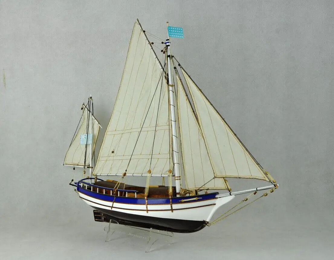 

Spray Boston Sailboat Scale 1/30 666 mm Wood Model Ship Kit Yuanqing