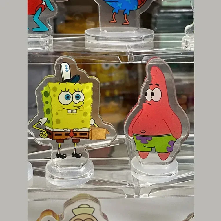 Spongebobs Patrick Star Anime Furniture Display Toys Action Figure Acrylic Stand Model Plate Desk Bedroom Decoration Gift