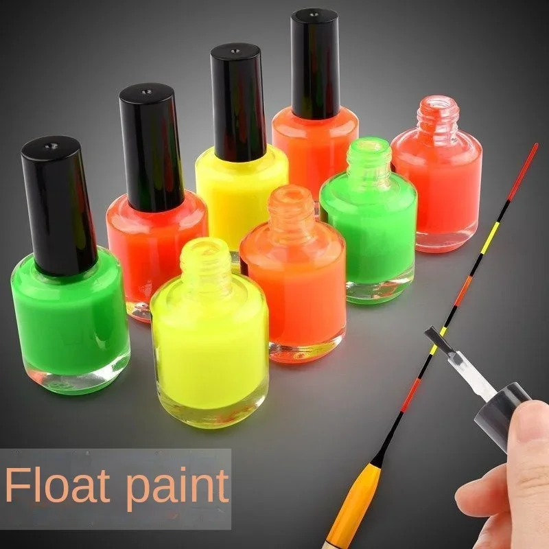 1Bottle 7ml Fluorescent Paint for DIY Floats Tail Painting Fishing Float Repair Tackle Repair Dedicated Buoy Tail Repairing Tool