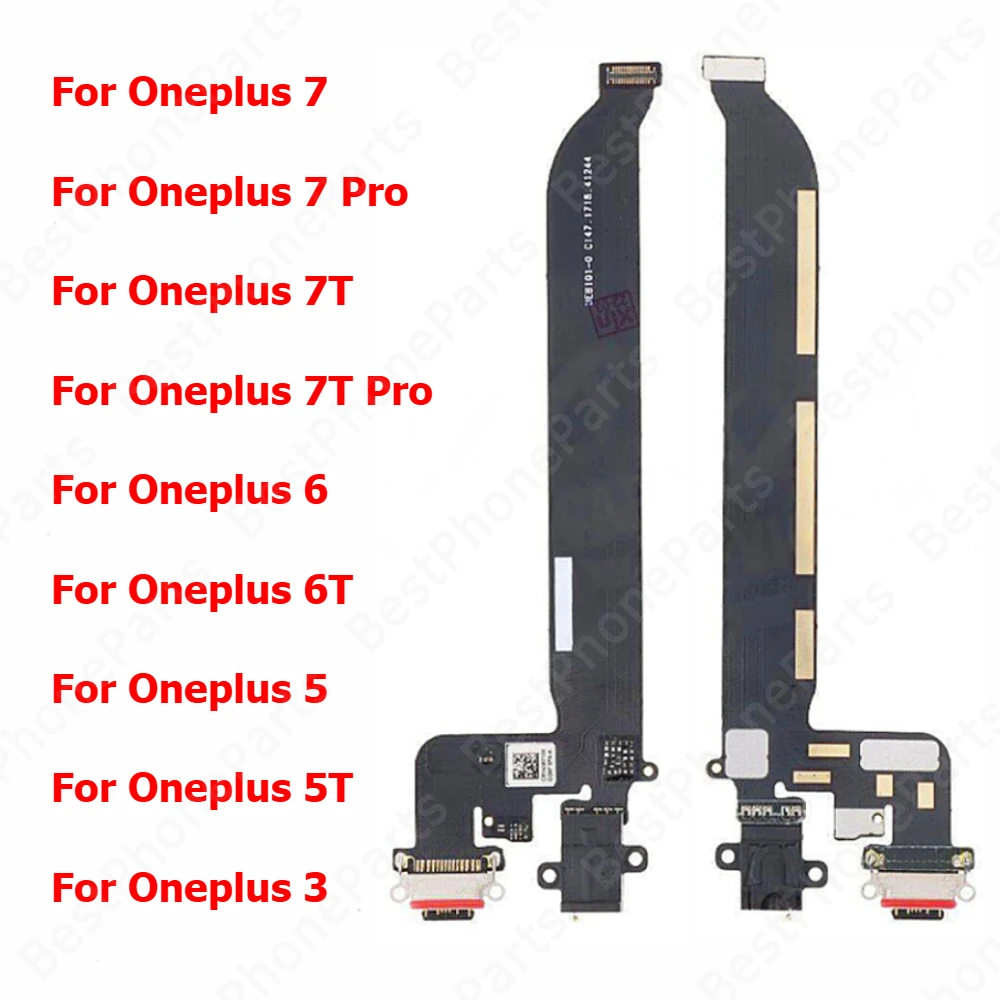 Charge Board For Oneplus 7 7T Pro 6 6T 5 5T 3 Charging Port Usb Connector PCB Dock Plate Socket Flex Cable Mobile Phone Parts