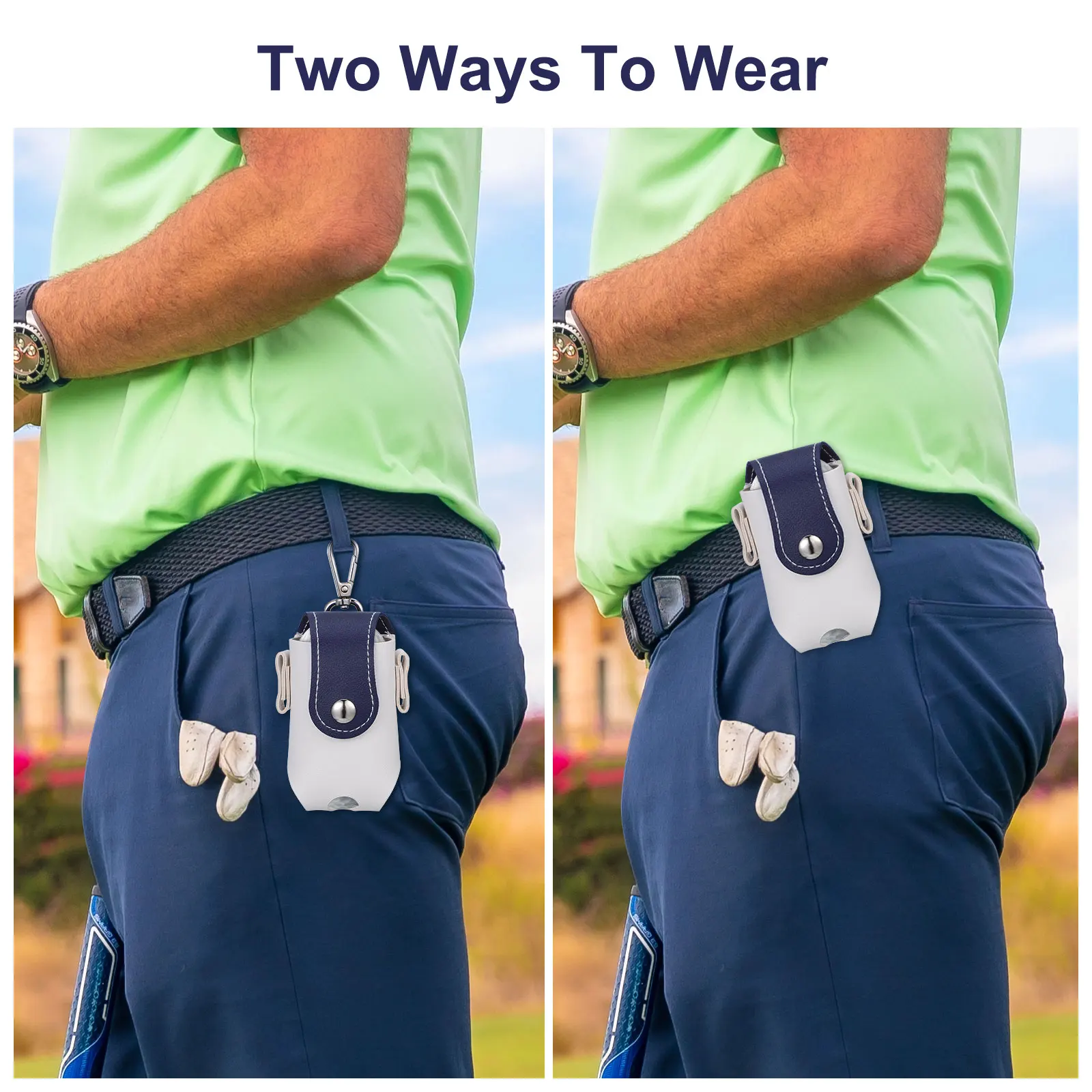 

2Pcs Waist Golfs Ball Holder Durable Stable Golfs Ball Bag Portable Outdoor Golfing Balls Storage Holder Easy Access