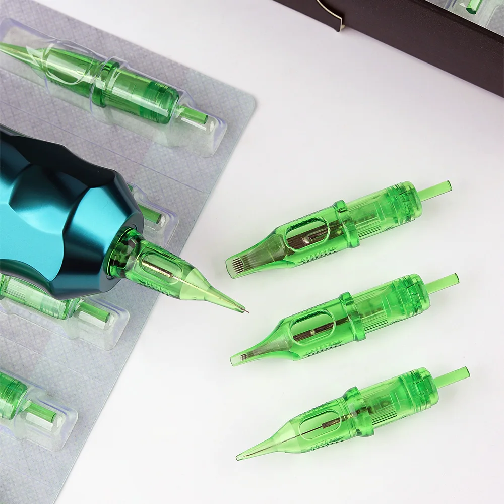 T-rex 20pcs Tattoo Cartridge Needle RLRM Sterile Safety Needle Tattoo Rotary Pen Round Lining 0.25MM 0.3MM 0.35MM