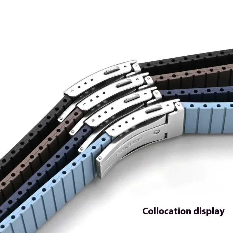 16mm 18mm 20mm 22mm Watch Clasp Folding Buckle 316L Solid Stainless Steel Men Women Watch Buckle Watch Strap Accessories