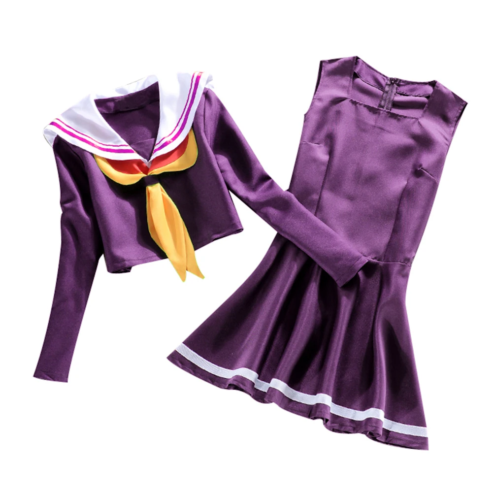 

No Game No Life Cosplay Shiro Women's Dress School Uniforms Sailor Suits dress Costume