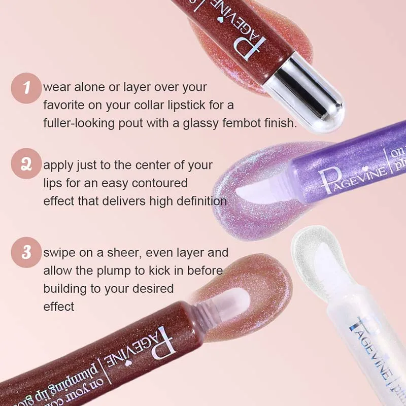 Cambio caldo Lucidalabbra viola Perlescente Lucido acquoso Lucidalabbra Trasparente Gitter Idratante Idratante Rimpolpante Lucidalabbra Trucco